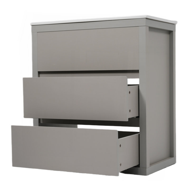 Meuble-lavabo 30 po avec lavabo en céramique et 2 tiroirs pleine extension, meuble-lavabo autoportant avec poignée libre à 45 °, glissières de tiroir à fermeture en douceur, gris