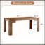 Table de salle à manger 71 po x 31,5 po en noyer avec pieds rainurés pour maisons modernes-667173107