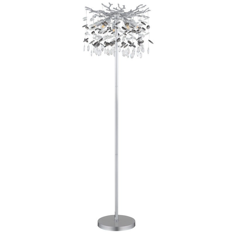 155cm Matte Novelty Floor Lamp, Silver