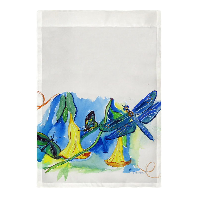 Drapeau de jardin en polyester 1 face Bells Dfly, H 18 po x l 12,5 po