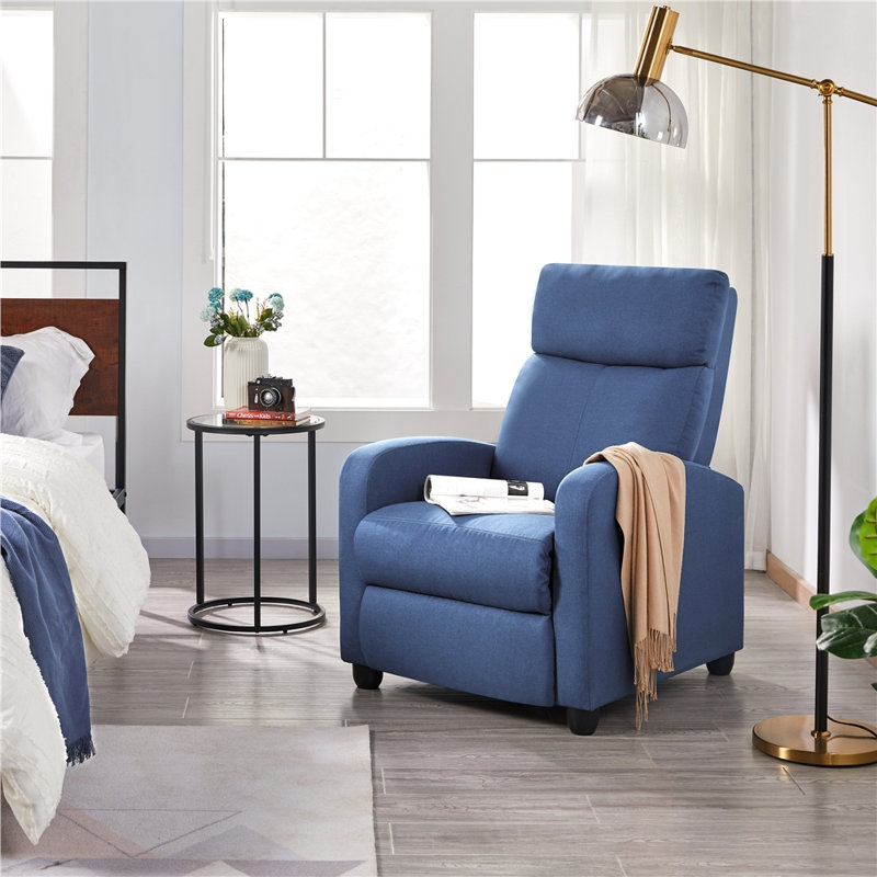 Mcghee 27" Wide Recliners, Light Blue Linen