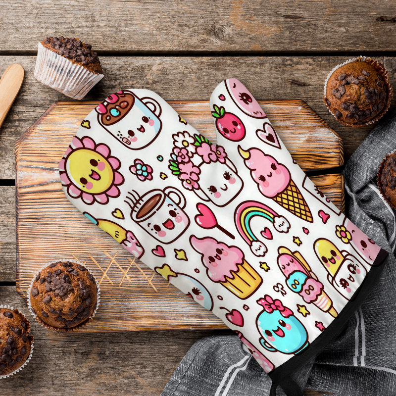 Funky Pop Oven Mitt Cotton Twill