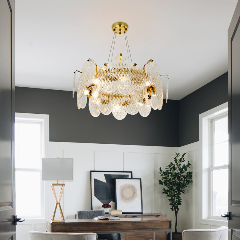 8-light Geometric Crystal Chandelier