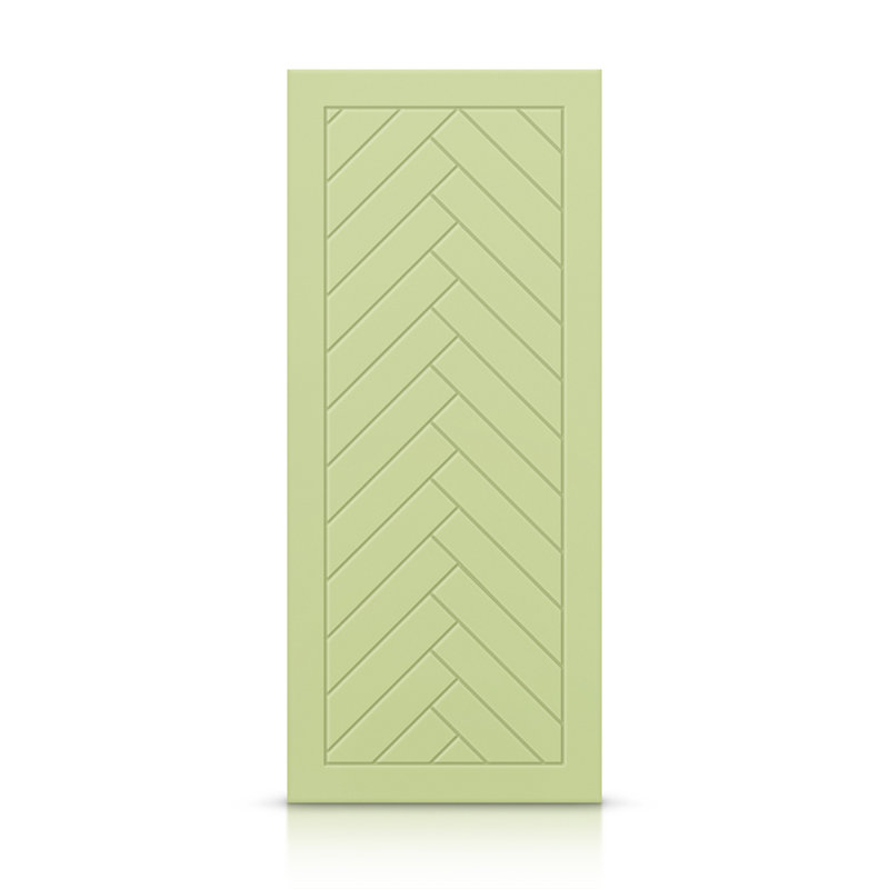 Porte standard à panneaux en bois manufacturé, Vert sauge, 42 po x 96 po