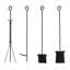 Support à bois de chauffage à double couche en métal avec outils-1060657988