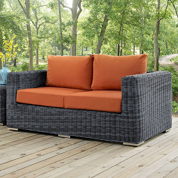 Modway Invite Outdoor Patio Sunbrella Loveseat, Canvas Tuscan Sunbrella® Canvas