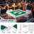 35" Folding Mahjong Table for 4 Players, Square Portable Game & Card Table - Removable Green Mat, HDPE Top, Metal Legs - 4 Cup Holders & Chip Trays-135278314