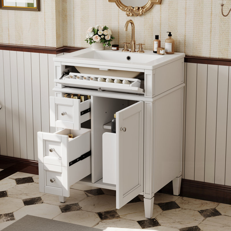 Meuble-lavabo moderne avec lavabo supérieur, rangement spacieux et fabrication durable pour des salles de bain élégantes et fonctionnelles