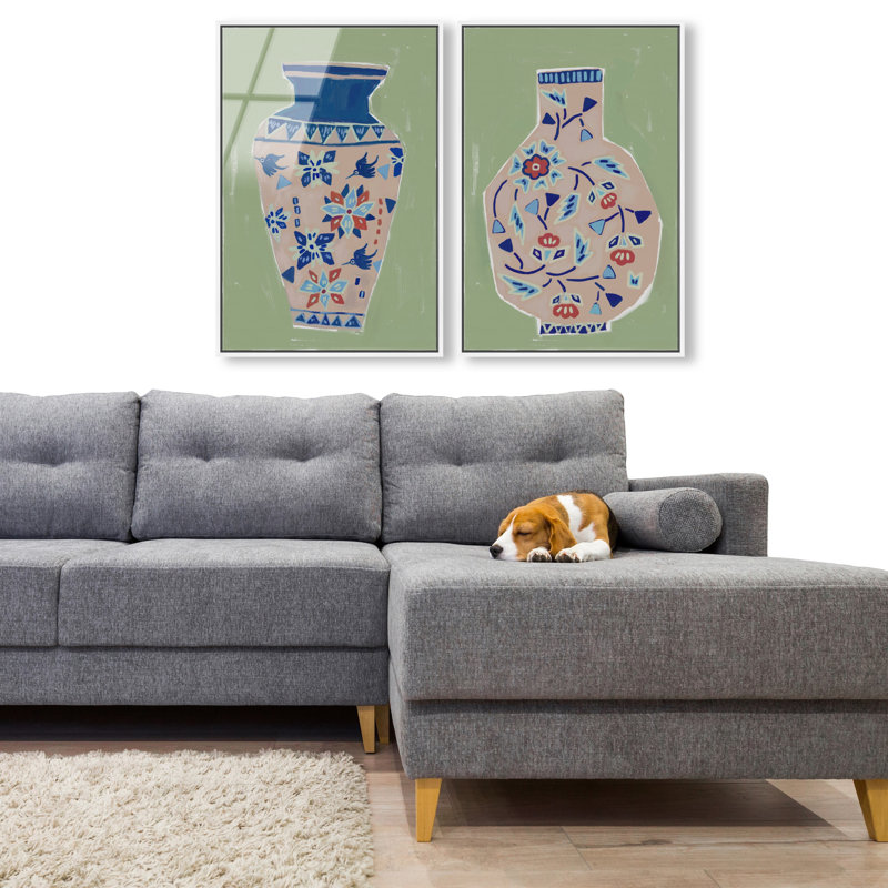 Heirloom Vase Set Set by Oliver Gal, 25" H x 17" W, White Floater Frame