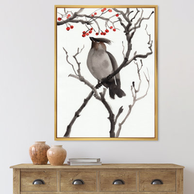 Illustration rétro d'oiseaux australiens III - peinture sur toile