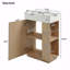 Meuble-lavabo 21,6 po avec lavabo en céramique