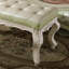 Banc rembourré en cuir véritable European Luxury