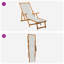  Chaise longue pliante 2 pièces en bois d'eucalyptus massif 3 positions bleu-1235372790-1235372794