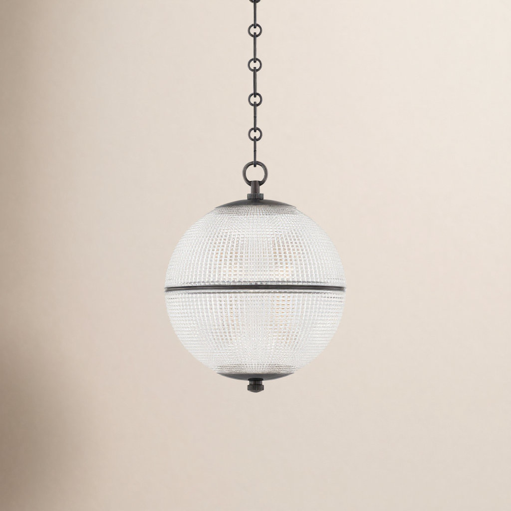 Sphere No. 3 Single Light Pendant, 22.75" H x 18.25" W x 18.25" D, Distressed Bronze