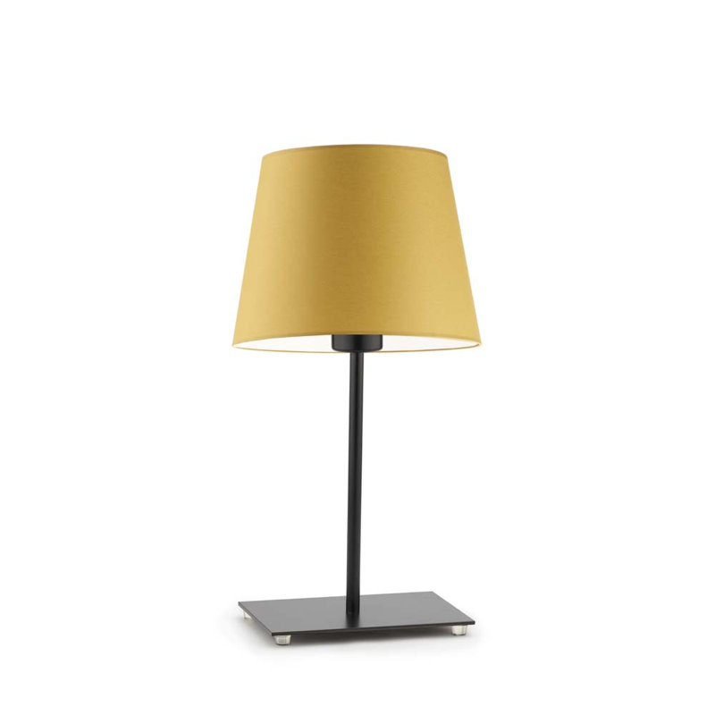 Asaun Metal Table Lamp, Black, Mustard