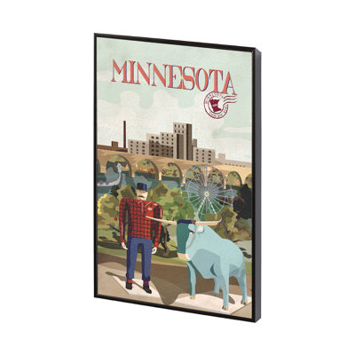 Minnesota Go par Simone, reproduction d'art encadrée sous verre