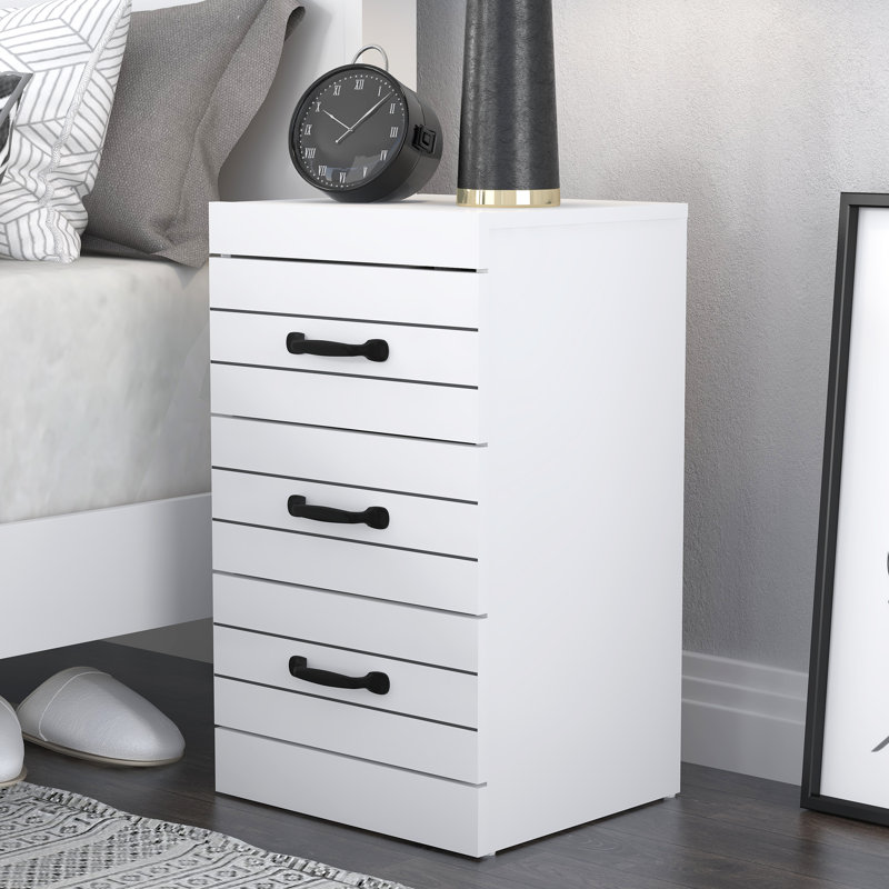 Allington 3 Drawer Bedside Sets of 2, White