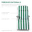 Underwood Reclining Garden Chair Set of 2, 5-Level Adjustable Green Stripe