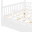 Lit double en bois avec lit gigogne simple, blanc-129230637