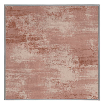 Machine Washable Abstract Brown Area Rug