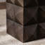 Table d'appoint en bois massif et brun, hauteur 23,03 po avec relief 3D