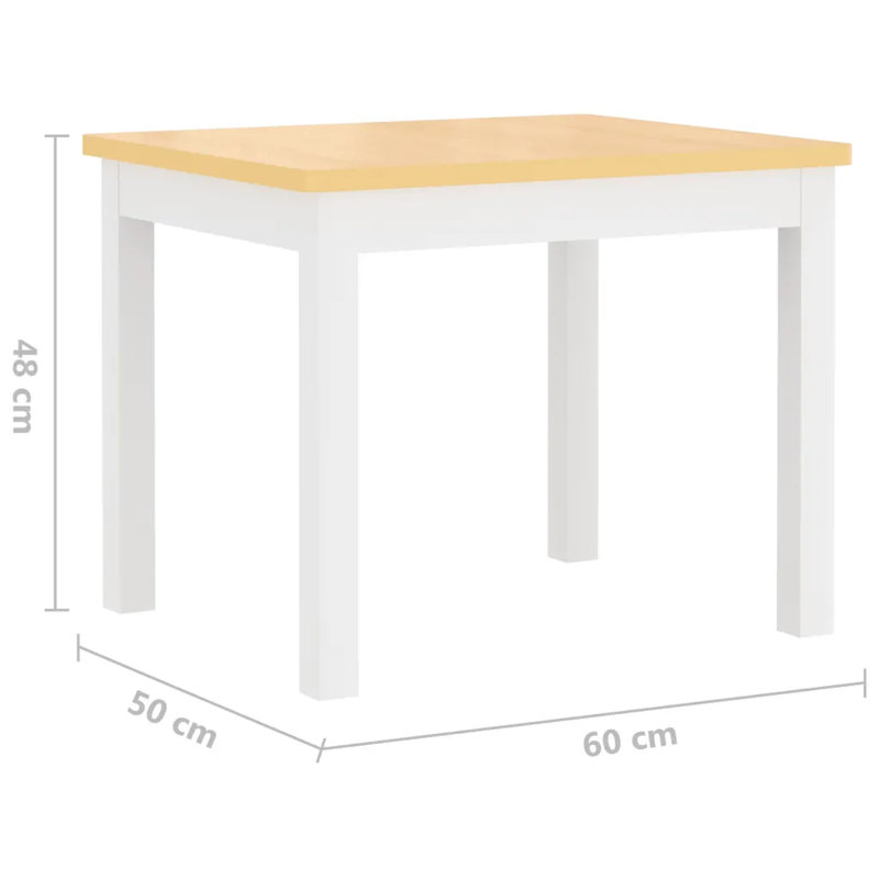 Settle Kids Rectangular Play Or Activity Table and Chair Set, Beige
