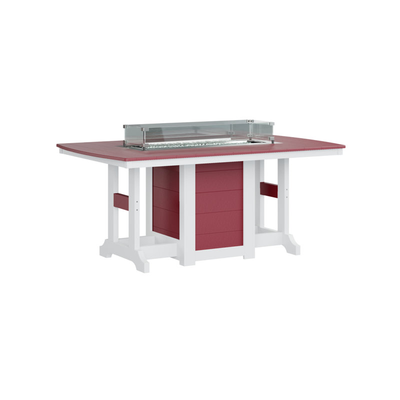 Table de bar berlinois Berlin, Rouge écarlate, H 39,5 po x l 44 po x P 72 po