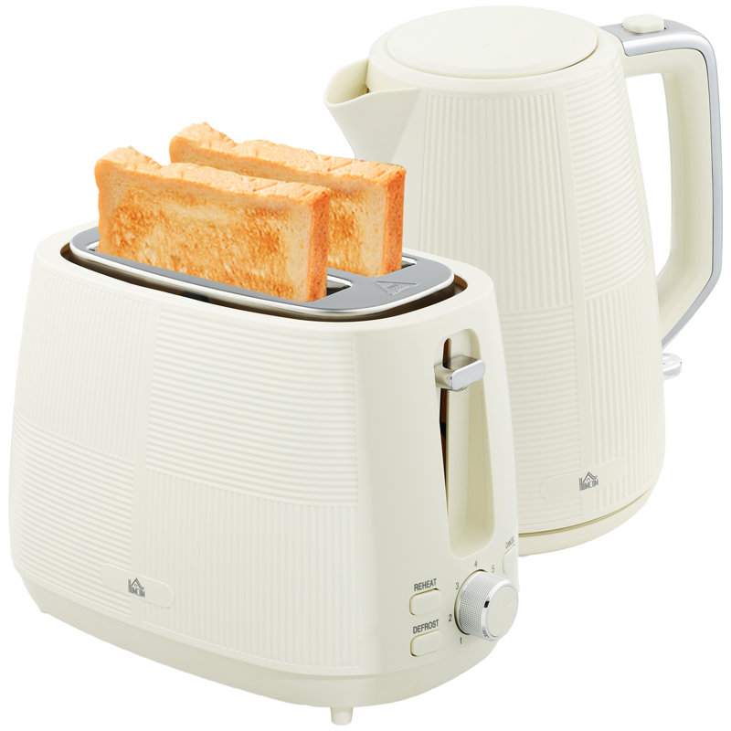 Kettle and Toaster Set, Cream
