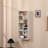 Bookshelf, Freestanding Wood Open Bookcase with 5 Cubes, with 2 keyhole hangers, Office Décor Rectangular Storage Shelf
