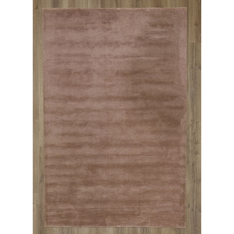 Tapis en laine / tencel touffeté à la main, Rosé, 8'9" x 11'9"