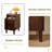 Solid Wood Nightstand with Two Drawers and Pull-out Panel Storage Bedside Table and Sofa Side Table