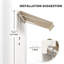 Auvent de balcon beige rétractable 10 pi x 8 pi, parasol avec manivelle manuelle, et tissu hydrofuge, pour terrasse, cour, cadre de patio en aluminium Balcon, cour