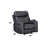 Dark Gray Microfiber Manual Recliner Chair With Cupholder Function