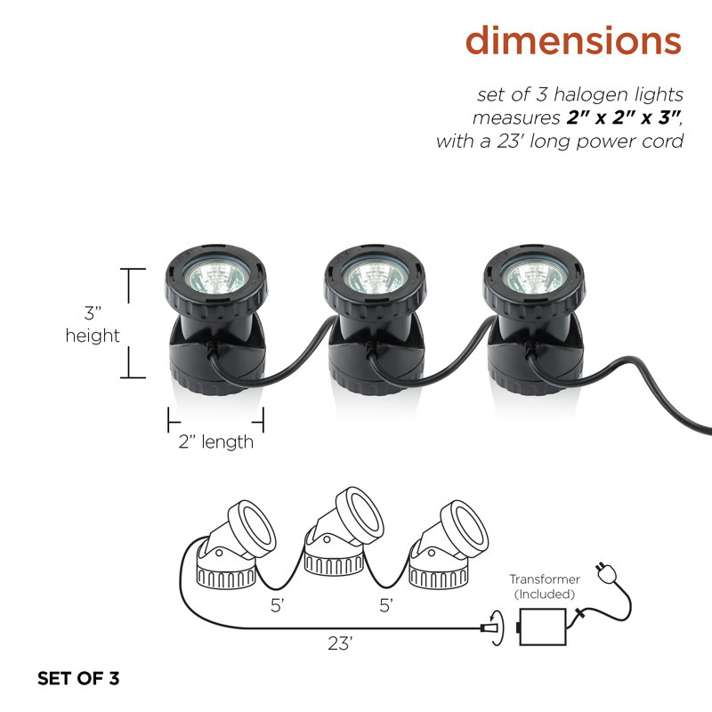Dartford Power Beam 20W lumières avec 23 pi. Cordon