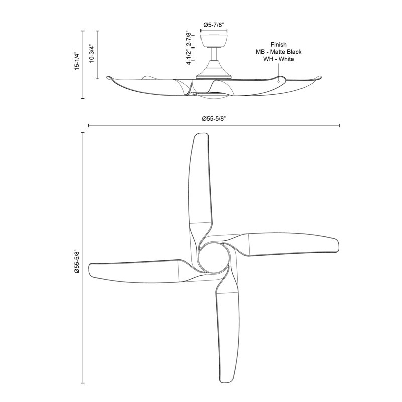 Coronado Smart LED Downrod Ceiling Fan, White