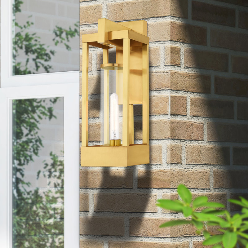 Trumble Wall Light, 20" H x 8" W x 7.13" D, Satin Brass