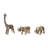 Gold Animal Sculptures for Home Decor – Set of 3 Aluminum Giraffe, Rhino, and Elephant Sculpture Figurines – Modern Decorative Objects for Kitchen Decor, Table Decorations, Shelf, or Living Room Display – 13", Gold