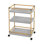 Tobias Outdoor 3- Tier Rattan and Metal Bar Cart