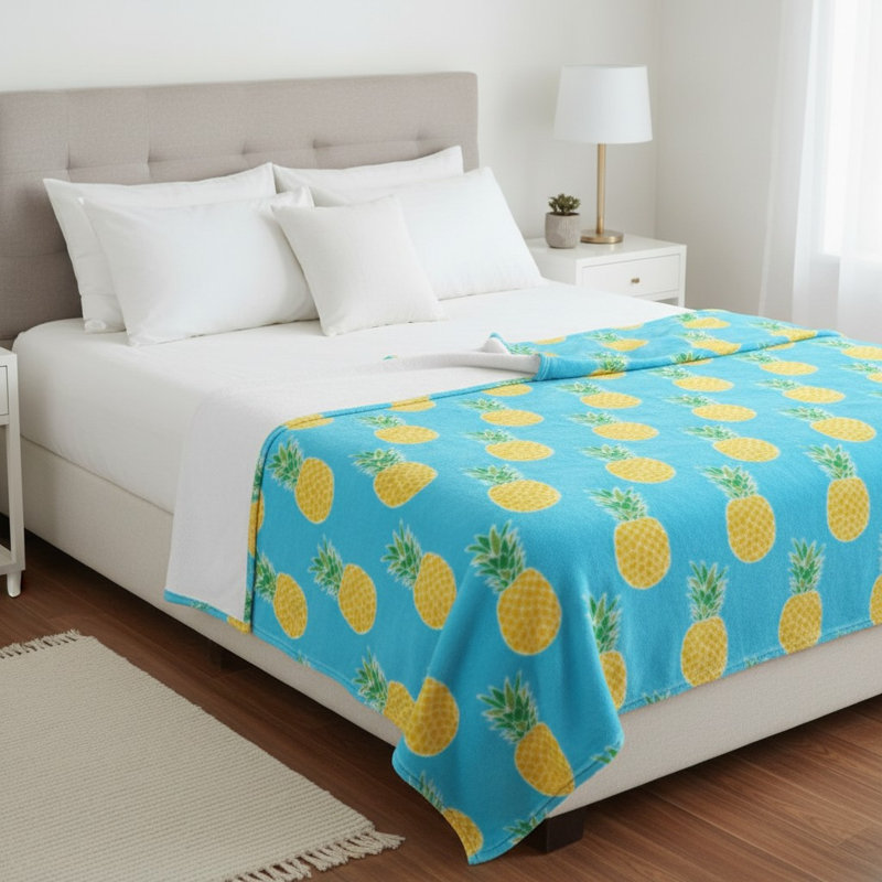 Pineapple Tropical Comfort Throw Blanket