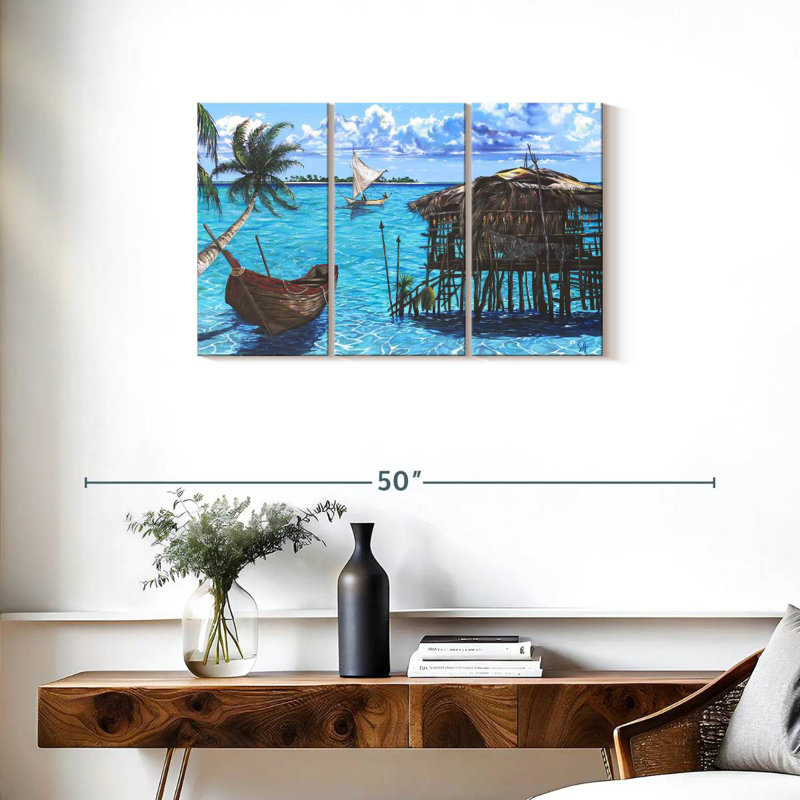 Rêves des Caraïbes tropicales, H 20 po x l 33 po