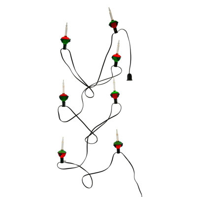 Ensemble de lumières à bulles de houx pour l'intérieur et l'extérieur à 7 lumières Kurt Adler, 11,5 pi