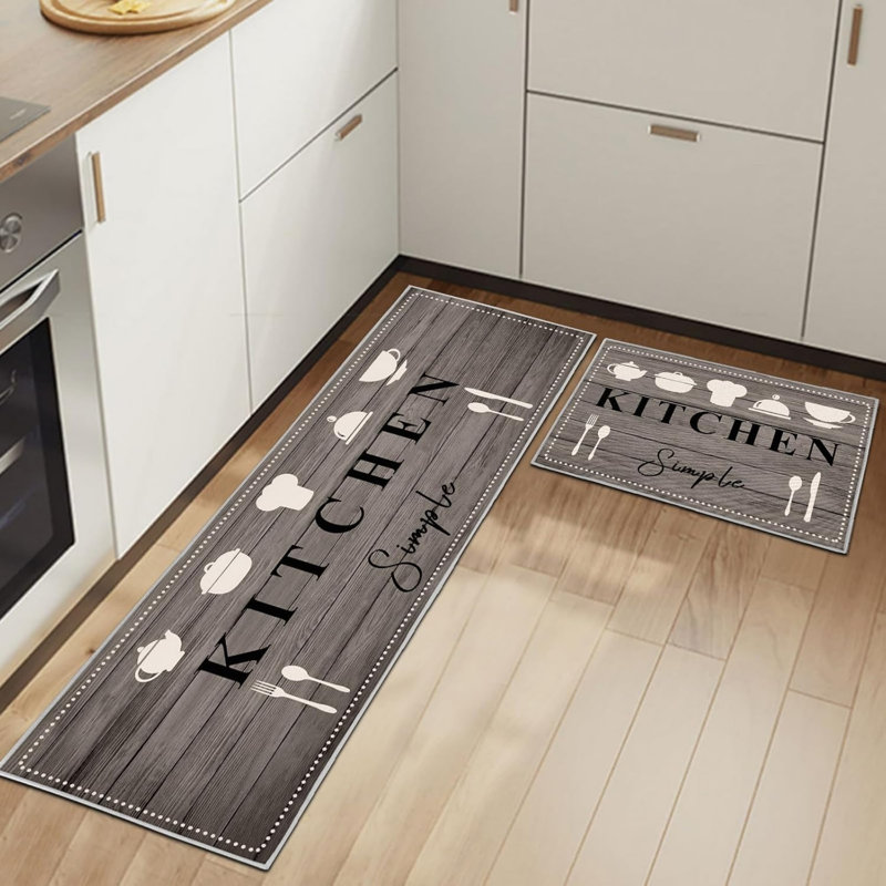Waterproof Non Slip Kitchen Rugs Runner Set of 2 Anti Fatigue Kitchen Floor Mat