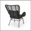 Chaise de patio en osier avec coussins (ensemble de 2)