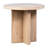 Langell 24" Round Reclaimed Pine White Wash End Table with Cross Base