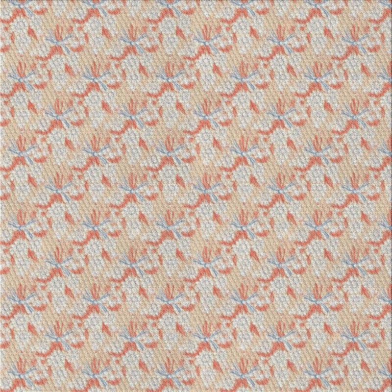 Tapis rose / crème Power Loom, Carré 3 pi