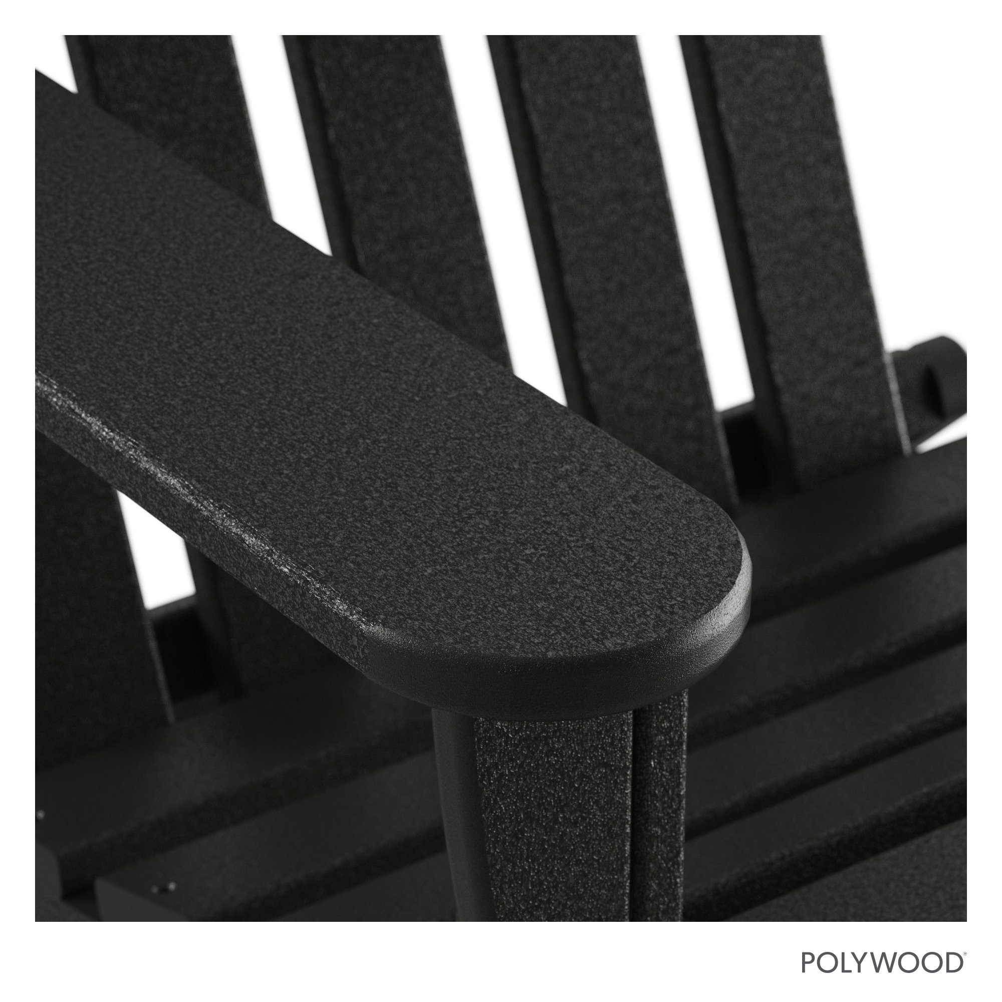 POLYWOOD Classic Adirondack Folding Adirondack Chair, Black