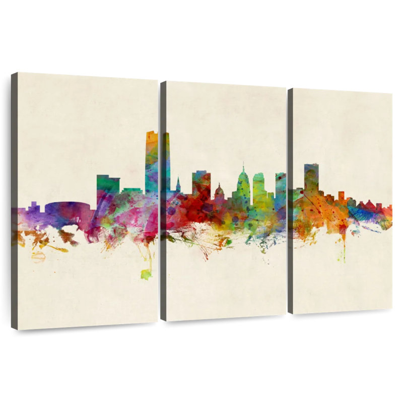 Oklahoma City Skyline III, H 20 po x l 33 po