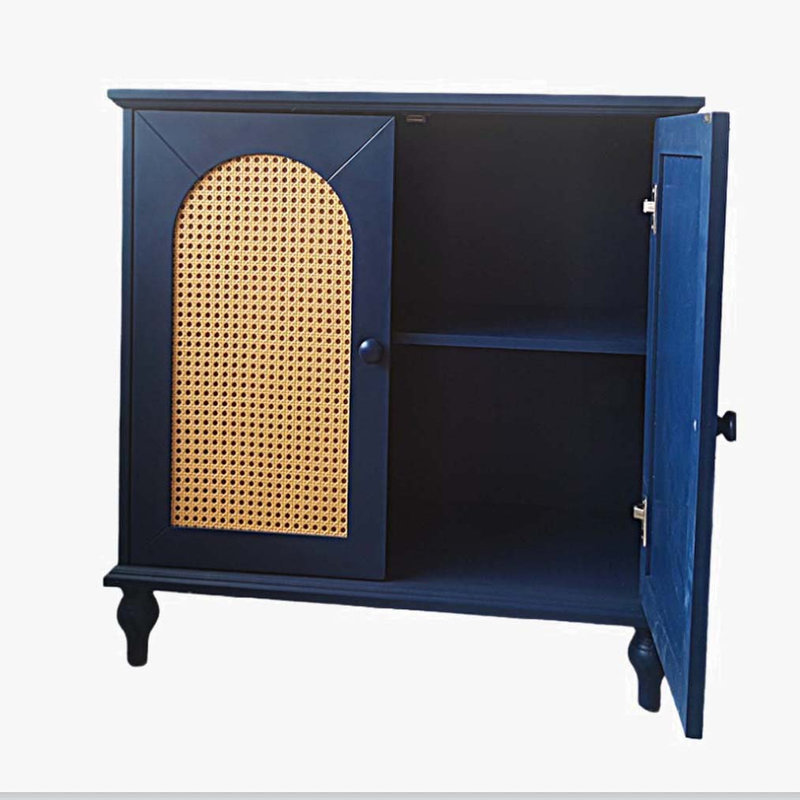 Cabinet - Cabinet d'appoint en bois massif 7,7, Bleu