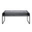 Table basse de salon rectangulaire classique avec tablette ouverte, gris et noir Classic, 44 pouces