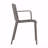 Indoor And Outdoor Armchair, Modern Stackable Plastic With Ergonomic Slatted Back Design, All-Weather PP Material-1125123512